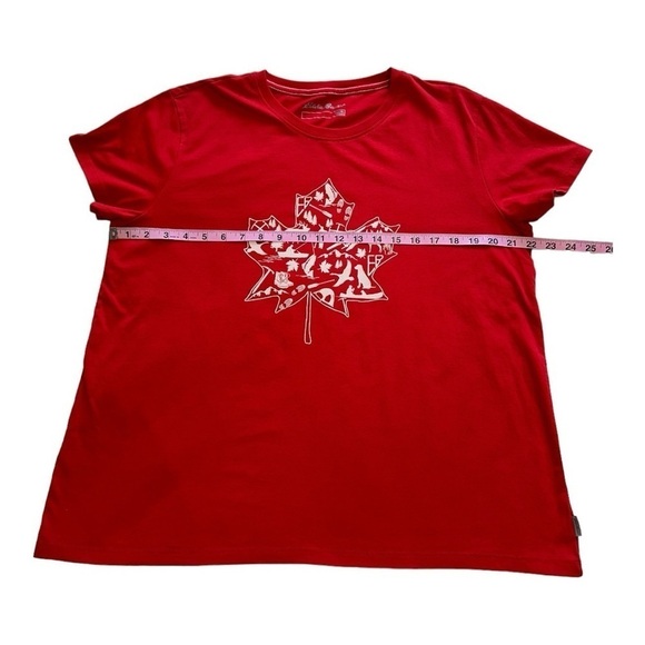 Eddie Bauer Maple Leaf T-Shirt Short Sleeve Crewneck Cotton Blend Tee Size XL - Picture 7 of 8